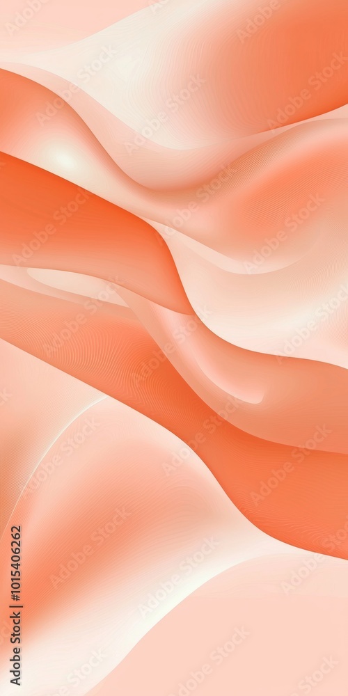 Aufkleber smooth and elegant orange and white waves creating a sense of movement and dynamism, perfect for a m