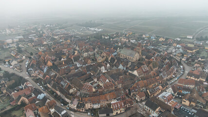 Eguisheim vista dall'alto in Alsazia