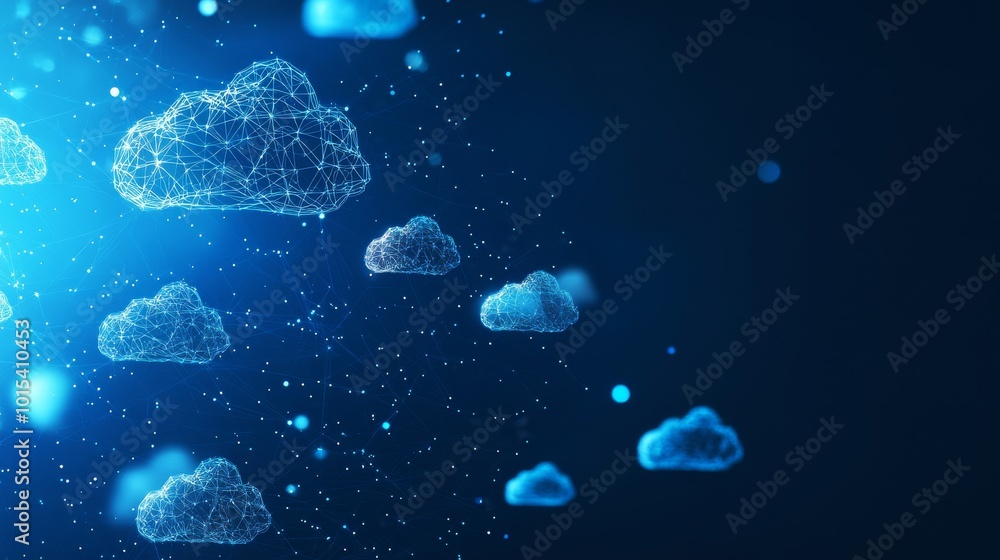 Poster illustration of cloud api integration using ci/cd pipeline and high resolution.