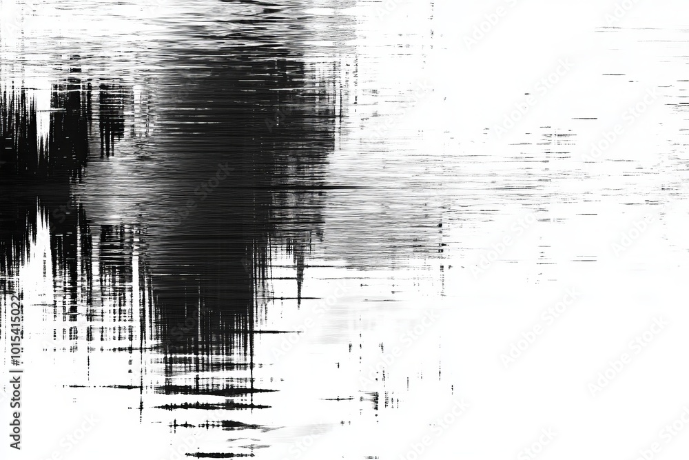 Poster background with black and white distortion noise texture. tv signal error. background with glitch ab