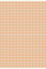 an orange and white pattern on a white background