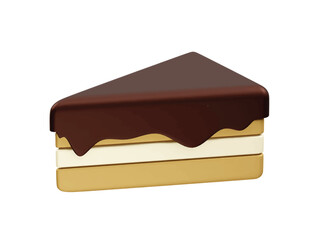 Birthday cake icon illustration 3d