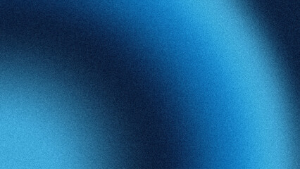 Abstract blue gradient background grainy texture. Wallpaper. Horizontal blue gradient. Suitable for banner, poster, header, flyer, etc.