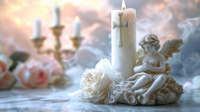 Topic divine ceremony: child baptism in church, infant christening, revered catholic observance connecting with god, sacred traditions, Christian rites, faithfully adhering to god's holy ordinances.