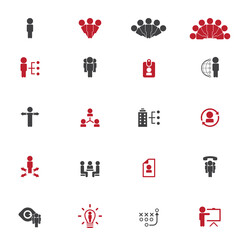Universal business management and human resources icon set. Universal icons for web and mobile. Vector.
