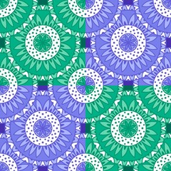 Abstract floral seamless retro flower pattern for fabrics and linens