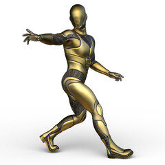 男性サイボーグ　3DCGレンダリング