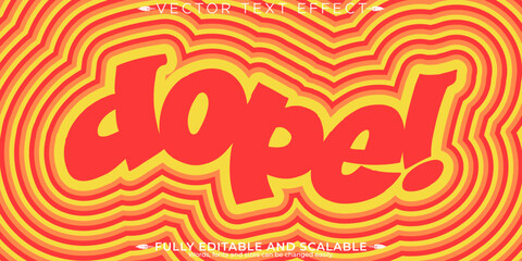 Retro sticker text effect, editable 70s and 80s text style