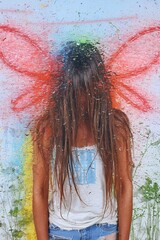 person with painted face