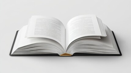 Obraz premium white book open top view full length isolate on transparency background