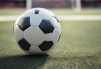 Fototapeta premium Soccer ball Football isolated on white background full depth of field