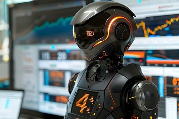 Humanoid Robot Technology. KPI Business Dashboard Technology, robot, data, ai, artificial, dashboard, intelligence, code, computer, tech, machine, technology, future, business, 4, 0, banner