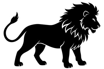 lion silhouette vector illustration
