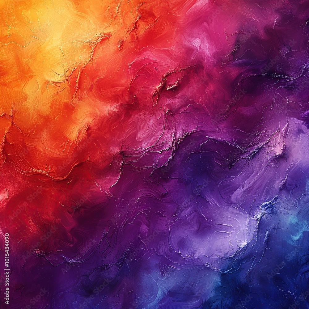 Poster Abstract Painting with Swirling Colors