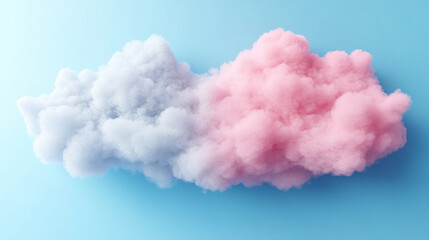 soft white cloud floats against a serene pastel coral background, symbolizing tranquility, hope, and freedom. The gentle contrast evokes a peaceful, dreamlike atmosphere of renewal and calm
