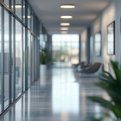 Contemporary Office Interior with Blurred Background and Modern Aesthetic