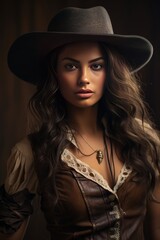 Cowgirl in Wild West Style