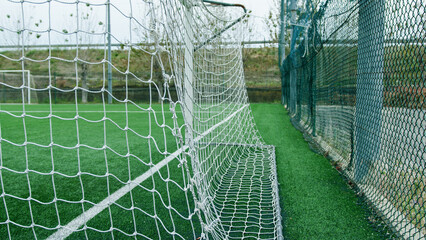 Goal Swelling After Penalty Kick In Football Field