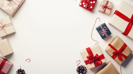Fototapeta na wymiar Gift box for holiday closeup view