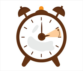 Daylight Saving Time clock change icon set. Spring forward, fall back dst icons vector illustration