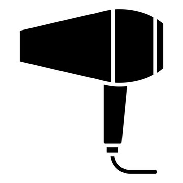 recommend clip art: Hair dryer glyph solid icon