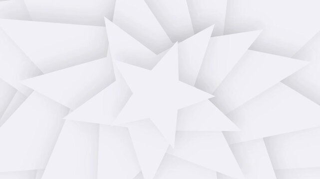 3d geometric star white abstract modern background wave grey shapes geometric pattern texture looping animation