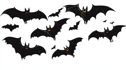 Vector illustration of bat as Halloween decoration element