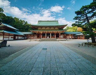 Obraz premium Shot of an old japanese temple