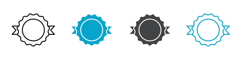 badge icon set vector art