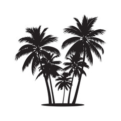 palm tree icon silhouette vector illustration