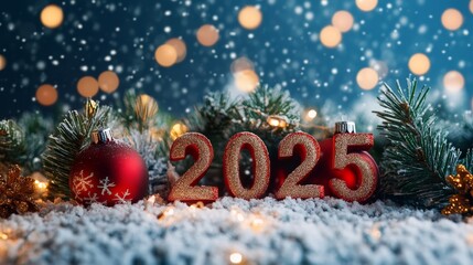 Christmas background year 2025. New Year 2025 background