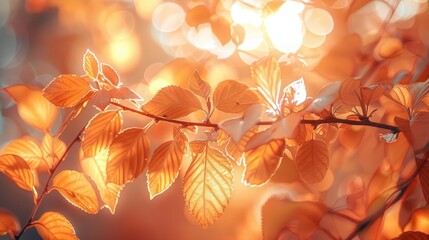 Soft sunlight filtering through leaves, warm and inviting, Nature, Soft tones, Photograph, Natural beauty