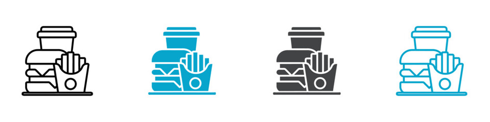 burger meal icon sign and symbol