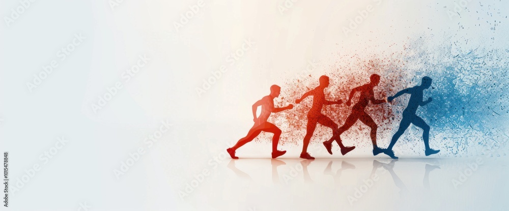 Poster the evolution of motion capturing the essence of running in dynamic art