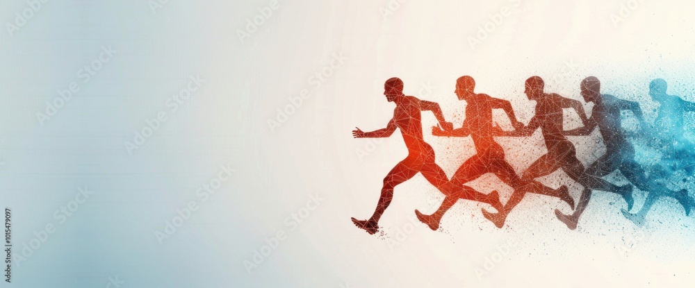Poster dynamic motion the essence of running and acceleration in human movement