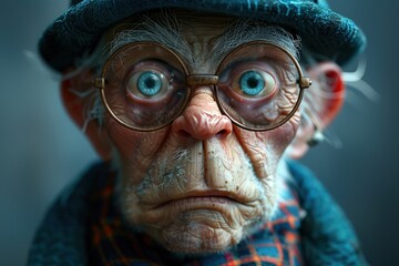 A 3D character illustration for a sci-fi novel