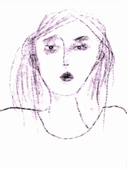 hand-drawn crayon figure
