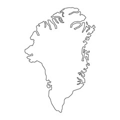 greenland map with regions isolated on white background. Map of greenland. Vector illustration North America © WeDrawing