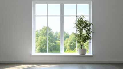 Natural light streaming through a cozy window in a modern home interior enhancing warmth and ambiance with a touch of serene design elegance and comfort