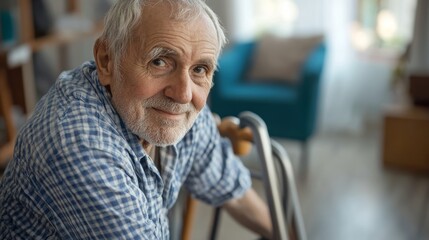 Senior man engaged in occupational therapy focusing on rehabilitation and recovery promoting wellness mobility and active aging in therapeutic environment