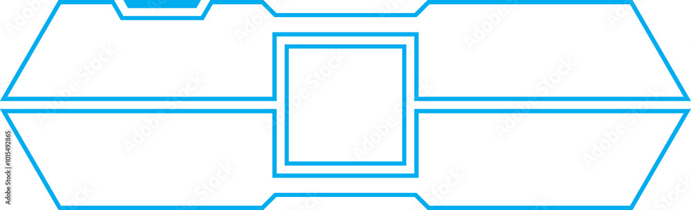 Poster frame abstract geometric shape technology futuristic interface hud elements digital design.