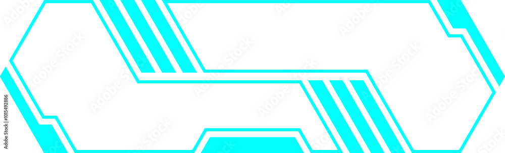 Aufkleber frame abstract geometric shape technology futuristic interface hud elements digital design.