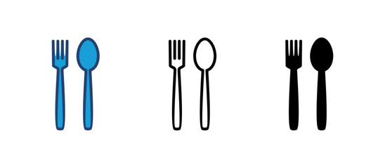 spoon and fork icon vector. spoon, fork and knife icon vector. restaurant icon