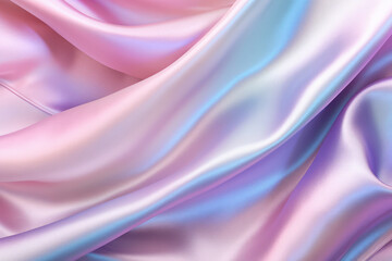 Obraz premium Processed collage of Iridescent fabric trendy cloth holographic texture. Background for banner