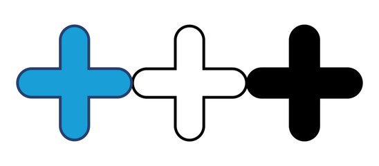 Fototapeta premium Plus Icon vector. Add plus icon