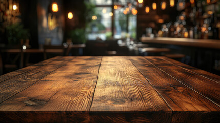 the background of the interior of the cafe and coffeeshop wood table 