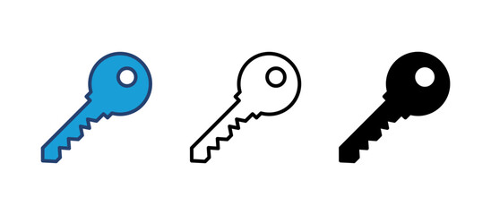 Key icon vector. Key vector icon. Key symbol
