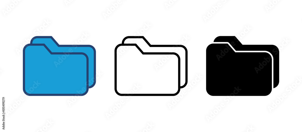 Poster folder icon vector. folder vector icon