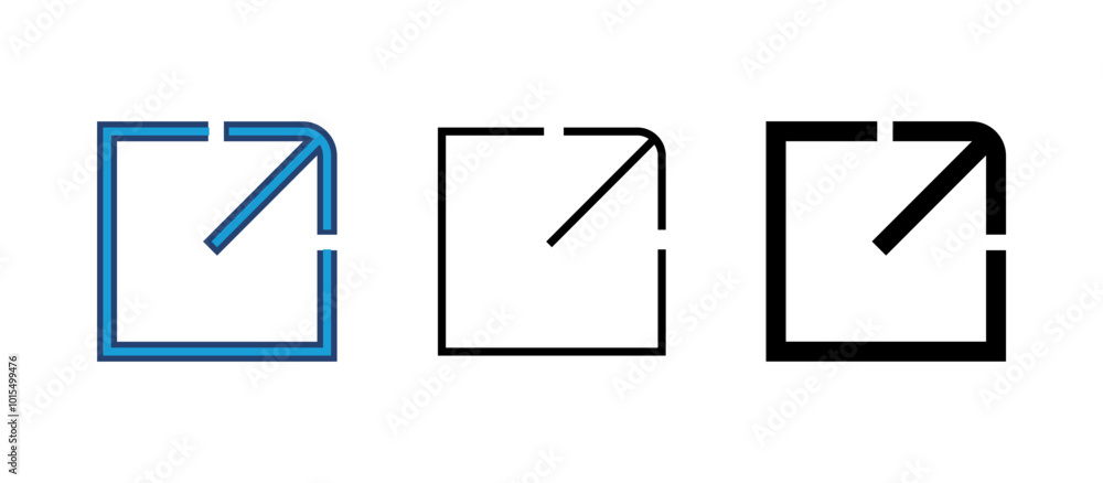 Poster external link icon vector. link icon vector. hyperlink symbol