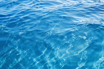Obraz premium Processed collage of blue water waves texture in sunlight. Background for banner, backdrop